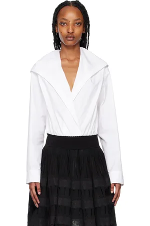 Alaïa Justaucorps blanc à capuche