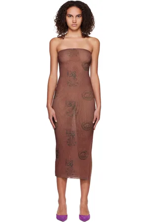 Miaou Robe midi Lila brune