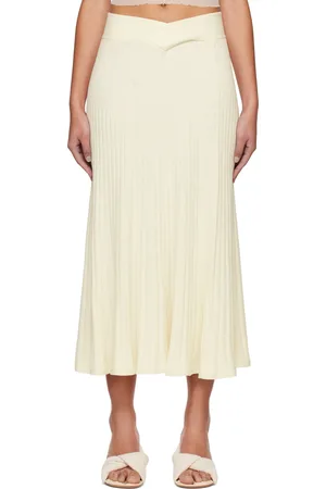 Anna Quan Jupe midi Celeste blanc cassé