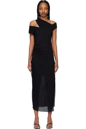 Helmut Lang Robe midi Scala bleu marine