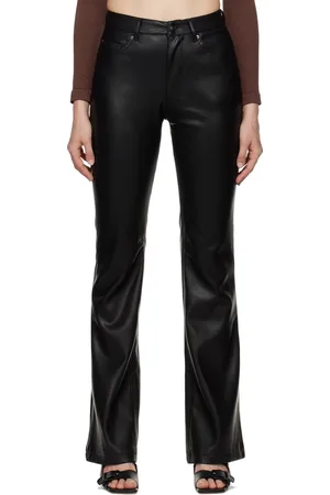 KSUBI Pantalon Soho noir en cuir synthétique