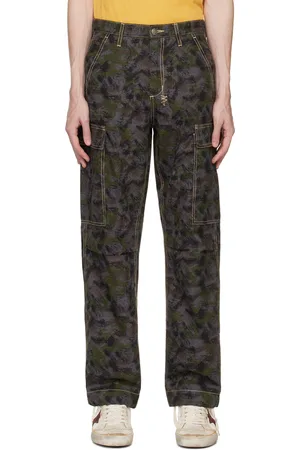 KSUBI Pantalon cargo Fugitive bleu et vert