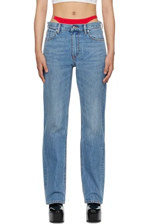 Alexander Wang Jean étagé bleu à empiècement sous-jacent de style bikini