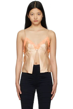 Alexander Wang Camisole brun clair à ourlet modifié