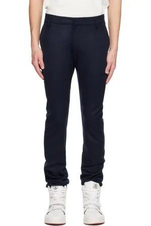 Frenckenberger Pantalon bleu marine à quatre poches