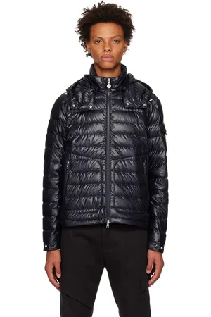 Moncler Blouson Lauros bleu marine rembourré en duvet