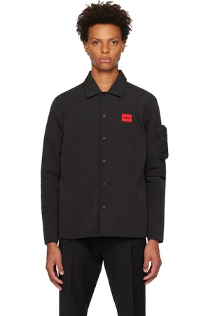 HUGO BOSS Chemise froissée noire