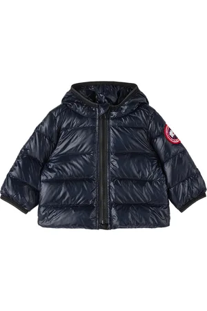 Canada Goose Bébé | Blouson Crofton bleu marine rembourré en duvet à capuche