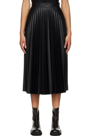 Maison Margiela Jupe midi noire à plis