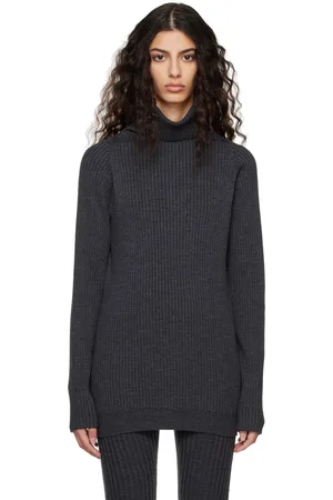 Totême Col roulé gris à couture pincée