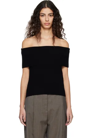Totême Pull noir à épaules dénudées
