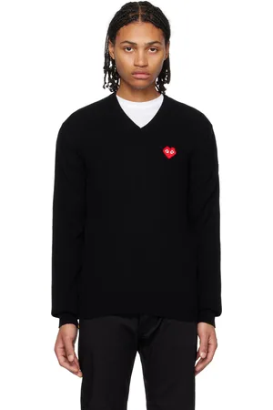 Comme des Garçons Pull noir à appliqué à logo édition Invader
