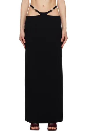 Paris Georgia Jupe midi Frida noire exclusive à SSENSE