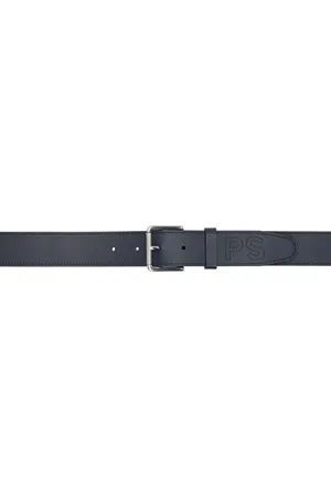 Paul Smith Ceinture bleu marine à logo perforé