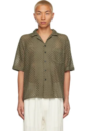 COMMAS Chemise verte à boutons