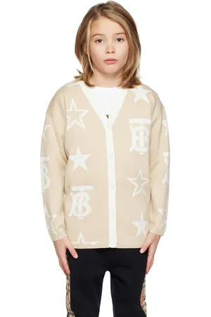 Burberry Enfant | Cardigan beige à motif à logos