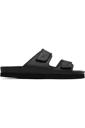 Palm Angels Sandales noires à brides à Velcro