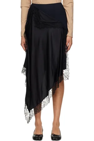 Maison Margiela Jupe midi noire à panneaux