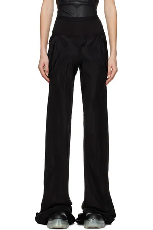 Rick Owens Pantalon de détente noir coupé sur le biais