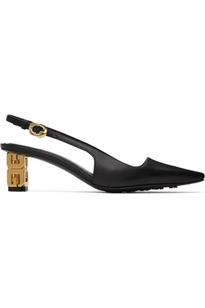 Givenchy Chaussures à talon bottier noires à bride arrière et à ferrure à logo