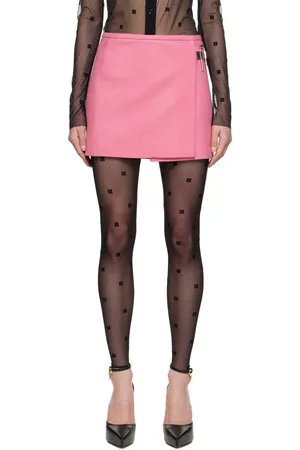 Givenchy Mini-jupe rose à assemblage portefeuille