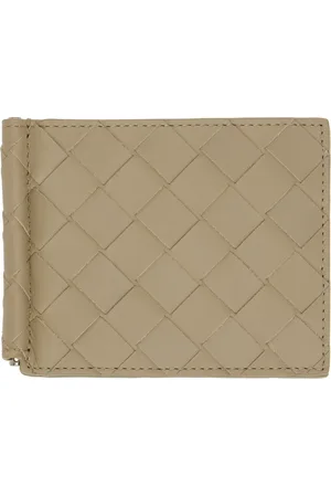 Bottega Veneta Portefeuille taupe à pince à billets