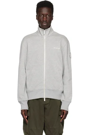 Moncler Pull gris à glissière