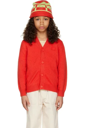 Acne Studios Enfant | Cardigan rouge à col en V