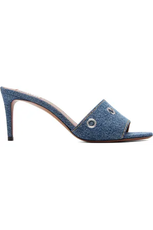 Alaïa Sandales à talon aiguille bleues à œillets