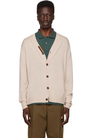 Paul Smith Cardigan brun à rayures Artist