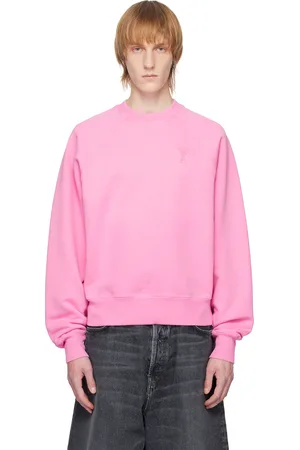Ami Pull molletonné rose à logo Ami de cœur