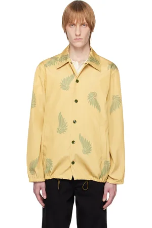 DRIES VAN NOTEN Blouson kaki à motif graphique