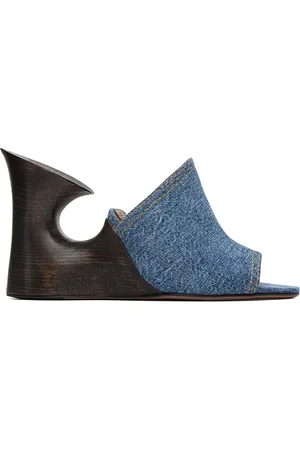 Alaïa Mules La sculpture bleues