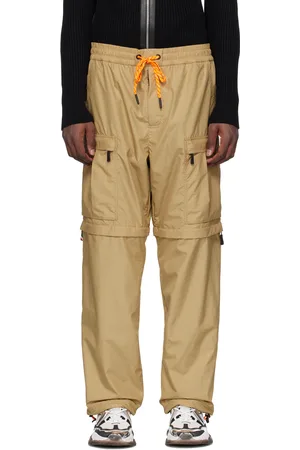 Moncler Pantalon cargo brun clair à cordons coulissants