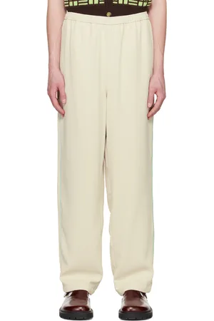 Acne Studios Pantalon blanc cassé à cordon coulissant