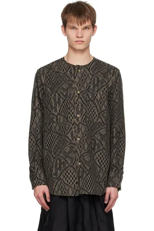 Andersson Bell Chemise brune à motif graphique