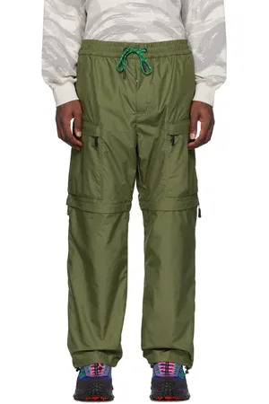 Moncler Pantalon cargo kaki à glissière et à panneaux