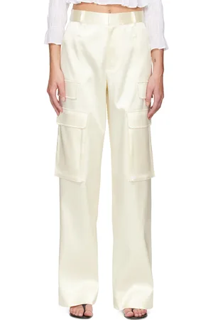 Frame Pantalon cargo décontracté blanc cassé