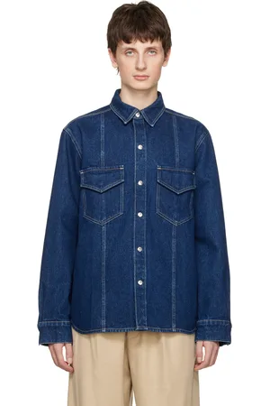 Nanushka Chemise Tristo indigo en denim