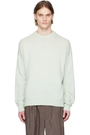 Jil Sander Pull vert à col ras du cou
