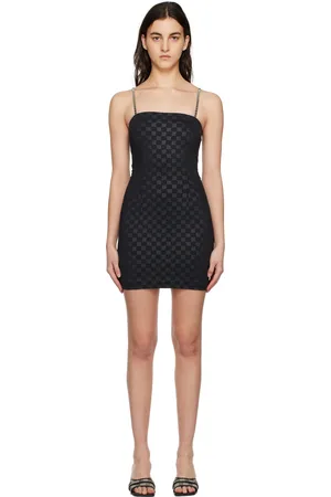 MISBHV Robe courte noire à monogrammes