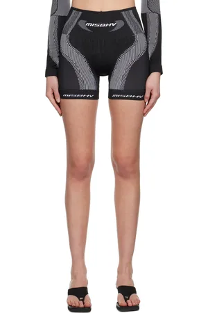 MISBHV Short de sport noir et blanc