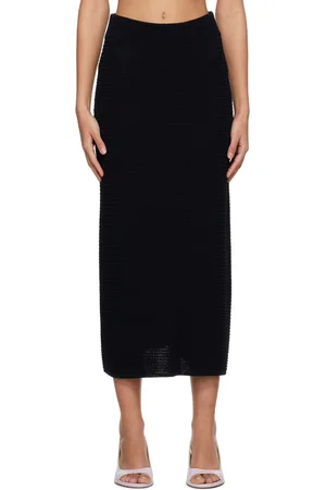 Loulou de Saison Jupe midi Manta noire