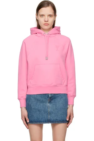 Ami Pull à capuche rose à logo Ami de cœur