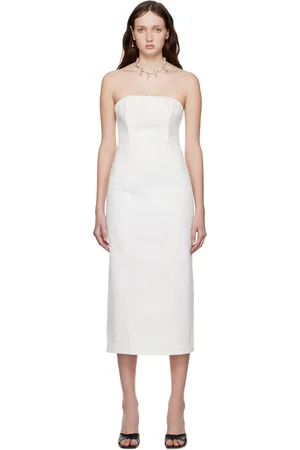 Staud Robe midi Daniela blanche