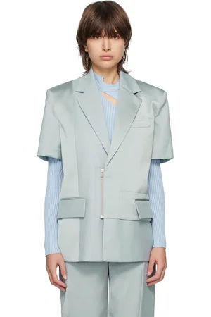 Feng Chen Wang Veston à manches courtes gris