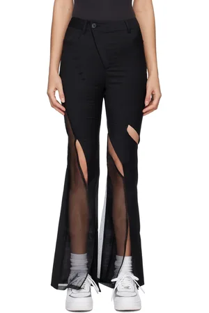 Feng Chen Wang Pantalon noir à découpes