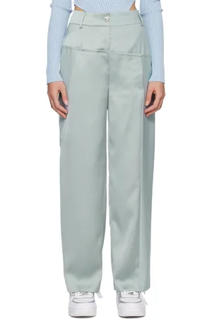 Feng Chen Wang Pantalon gris à panneaux