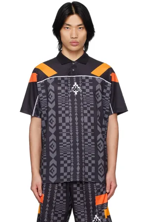 MARCELO BURLON Polo AOP Folk noir édition Kappa