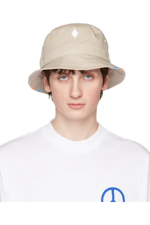 MARCELO BURLON Chapeau bob beige à logos